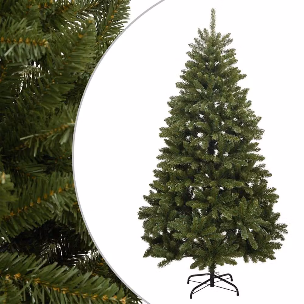 Berkfield Home Beautiful Green Artificial Hinged Christmas Tree with Stand, H: 240 cm, W: 120 cm, D: 120 cm – 2