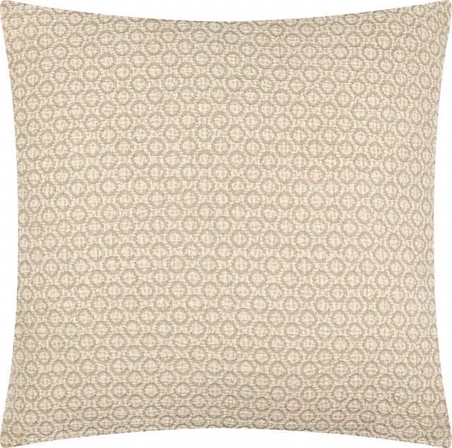 Make It A Home Tryfan Textured Cotton Square Cushion in Beige and Yellow with Removable Cover and Feather and Polyester Filling