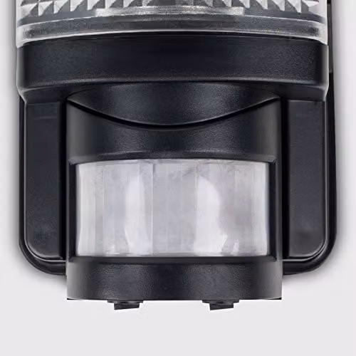 MiniSun Modern Black Heavy Duty Security Outdoor Wall Light with PIR Motion Detector and 10W LED Cool White Bulb, H 28.0 cm x W 11.5 cm x D 11.5 cm – 3