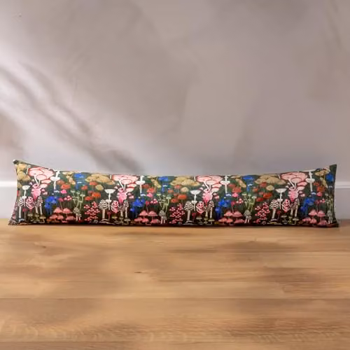 Riva Home Amanita Mushroom Abstract Draught Excluder, Green and Multicolour – 1