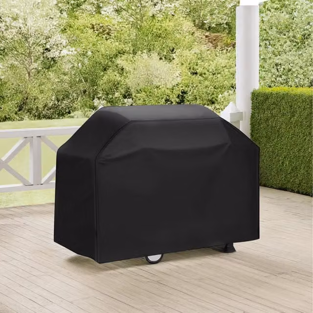 Lifeideas Waterproof and Dustproof Polyester BBQ Grill Cover, Black, Width: 170 cm