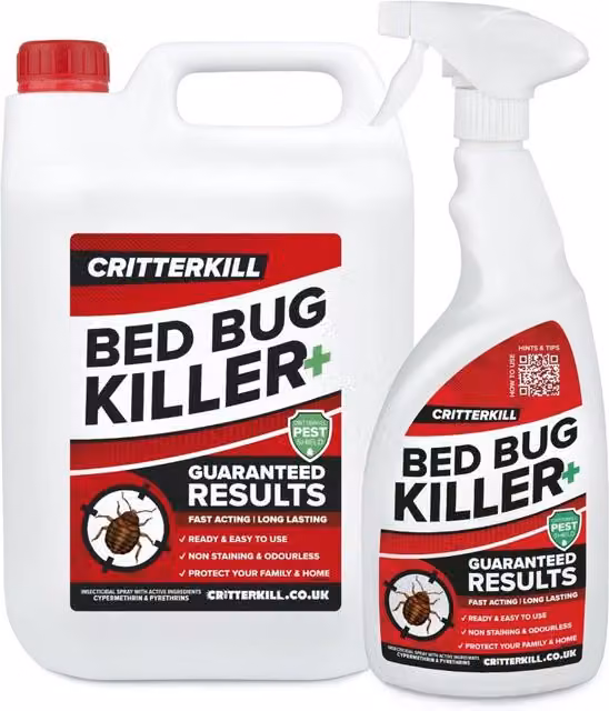 CritterKill Bed Bug Killer Spray, 6L, Clear