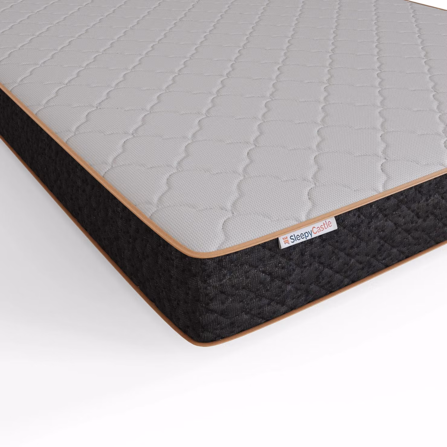 GFW SleepyCastle Rolled Pocket Sprung Mattress in White, W/D/H: 140 x 200 cm – 5