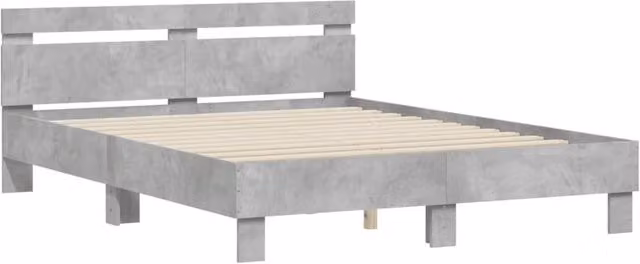 Berkfield Home Durable Bed Frame in Grey, W/D/H: 140 x 200 x 70 cm – 1