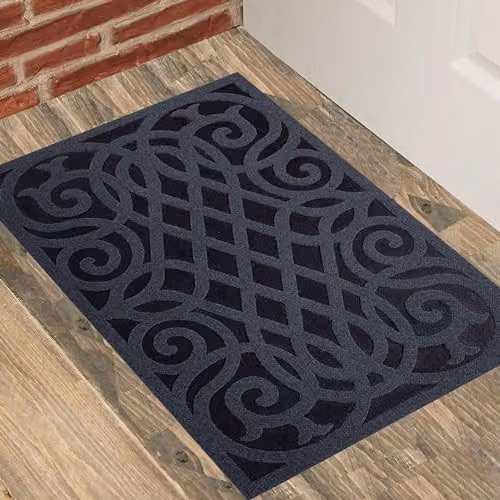 Nicoman Victorian Style Non-Slip Rubber Indoor Door Mat, Grey, W: 90 cm, D: 60 cm – 9