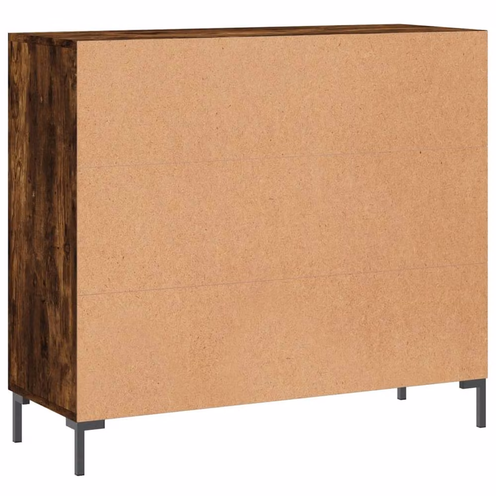 Berkfield Home Smoked Oak Sideboard in Brown, W/D/H: 90 x 34 x 80 cm – 5