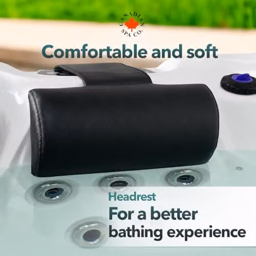 Canadian Spa Co. Waterproof Semicircular Hot Tub Headrest and Outdoor Neck Pillow in Black – 3