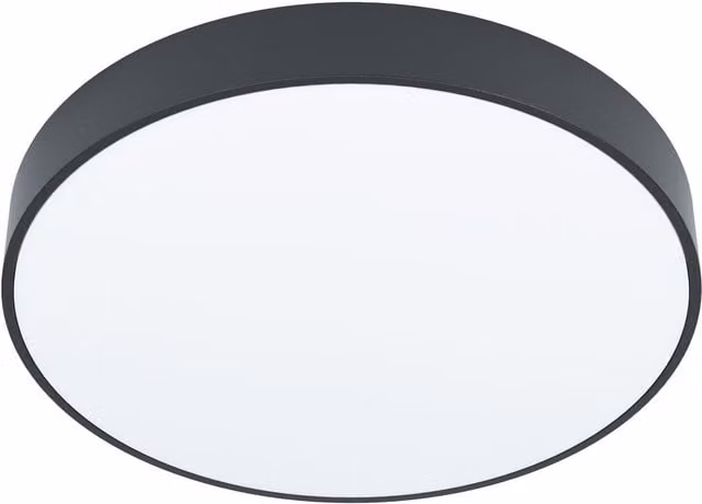 Loops Black and White LED Flush Ceiling Light with 18W Bulb Included