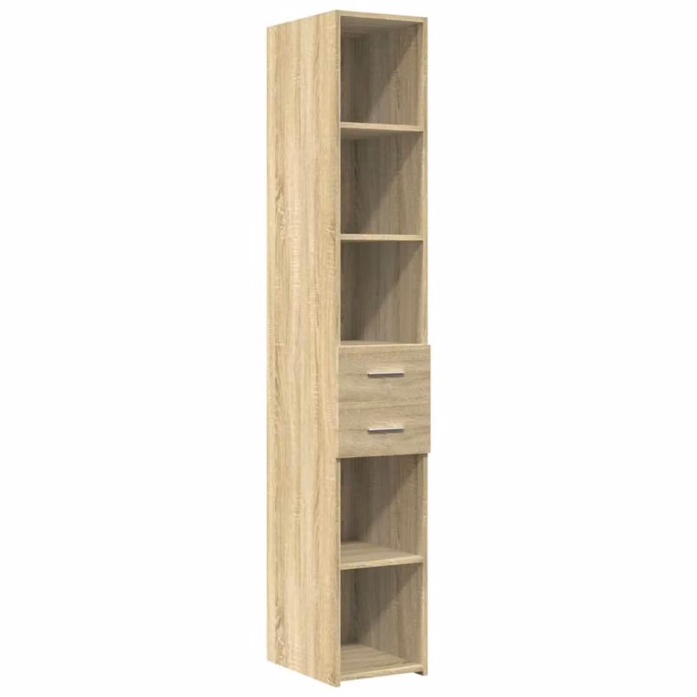 Berkfield Home Sonoma Oak Highboard in Tan, W/D/H: 30 x 42.5 x 185 cm – 2