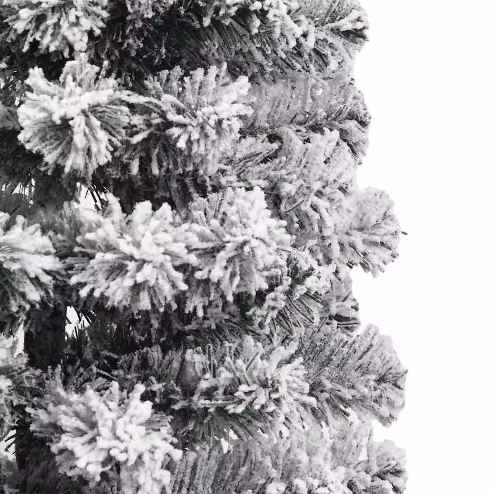 Berkfield Home Realistic Artificial Hinged Tabletop Christmas Tree in Green and White, Height: 120 cm – 4