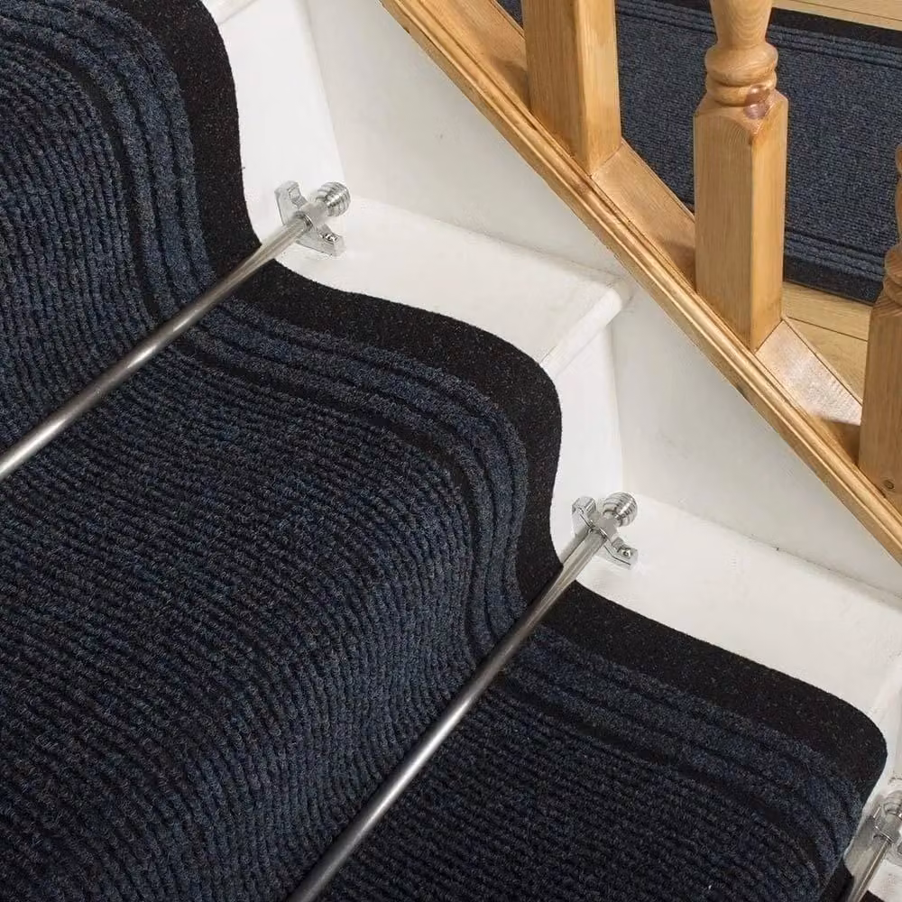 runrug Blue Inca Stair Carpet Runner W: 80 cm, L: 540 cm – 3