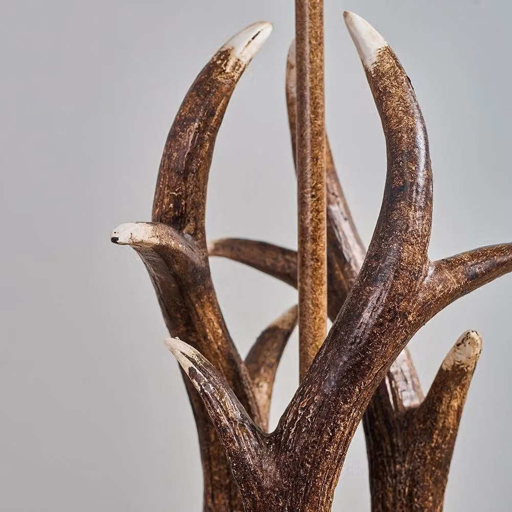 ValueLights Caribou Antler Design Table Lamp Base in Rustic Natural Brown – 2