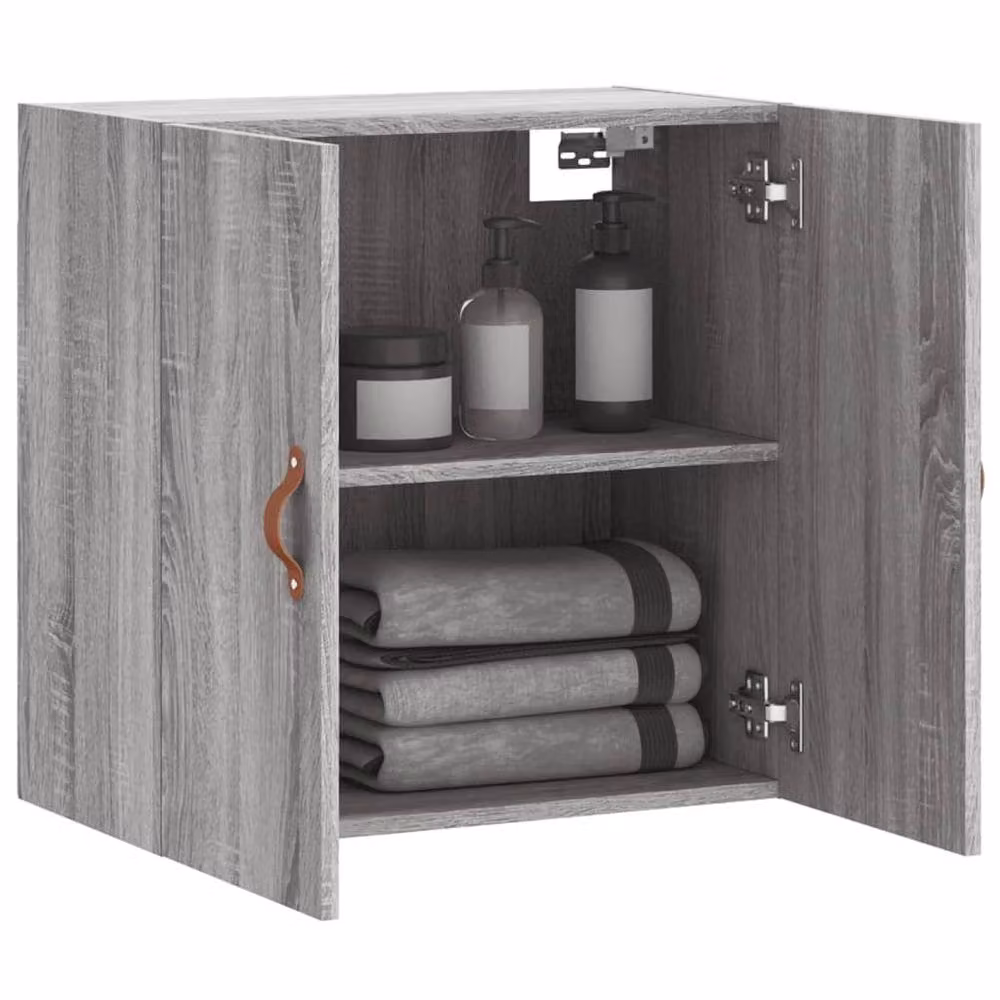 Berkfield Home Wall Mounted Cabinet in Grey Sonoma, W/D/H: 60 x 31 x 60 cm – 3
