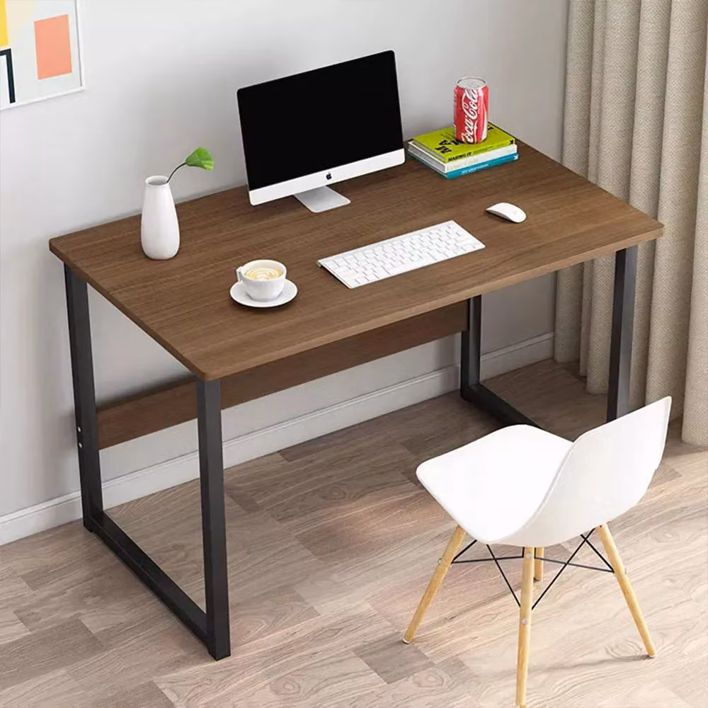 VOGREX Brown Computer Desk and Home Office Workstation, W: 100 cm, D: 80 cm, H: 72 cm – 4