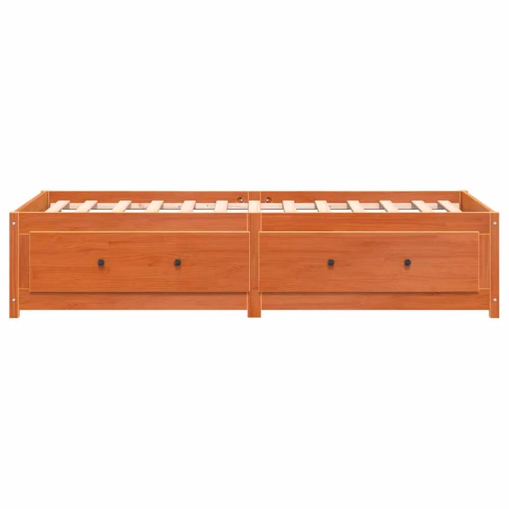 Berkfield Home Beautiful Day Bed in Wax Brown Solid Pine Wood W/D/H: 190 x 90 x 44 cm – 3