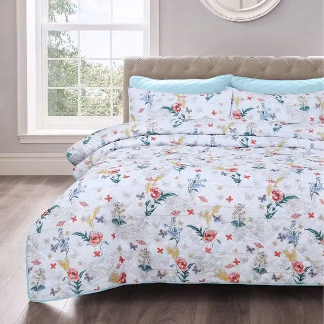 Velosso 2.0 Tog Breathable Summer Duvet and Pillowcase Set in White and Purple