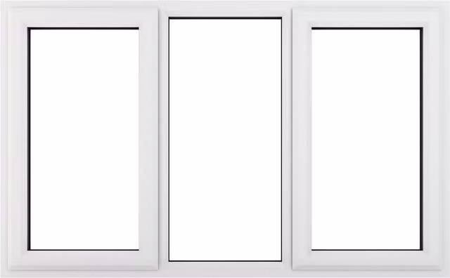 Crystal Direct Fixed Centre Window with Clear Glass and White Frame, W: 111.5 cm, H: 177.0 cm