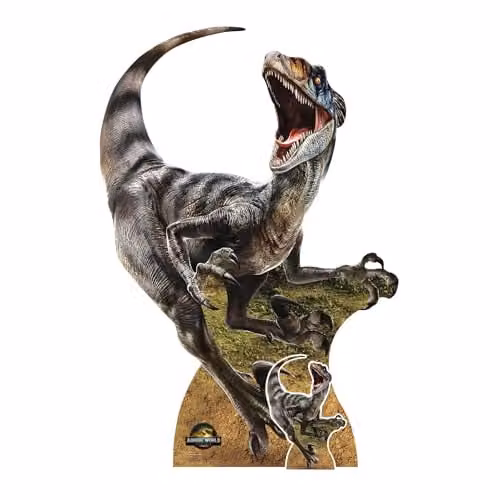 Star Cutouts SC4859 Jurassic World Rebirth Velociraptor Cardboard Cutout, Multicolour, Height: 144 cm – 1