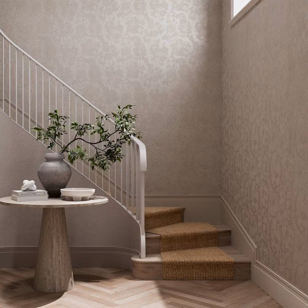 Boutique Entwine Shadow Abstract Grey Vinyl Wallpaper, Width: 52 cm – 2