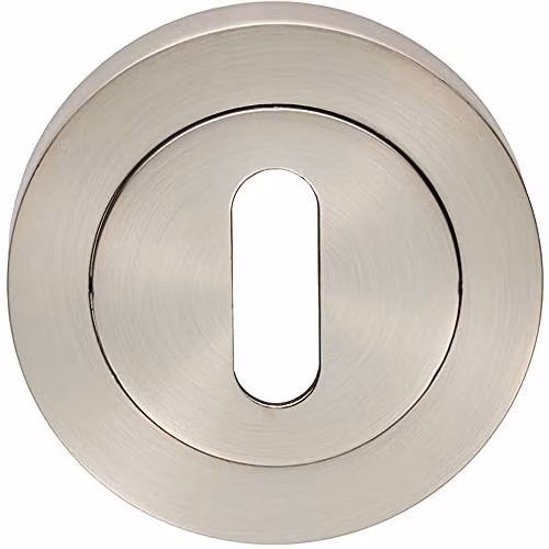 Loops Round Lock Profile Escutcheon in Silver with Concealed Fix, Depth: 10 mm