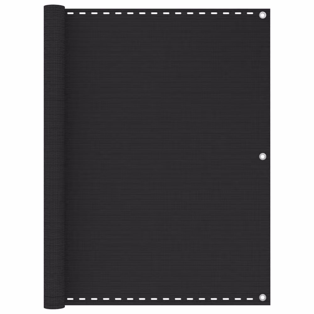 Berkfield Home Anthracite and Black HDPE Fabric Balcony Screen, W: 120 cm, W: 400 cm – 2