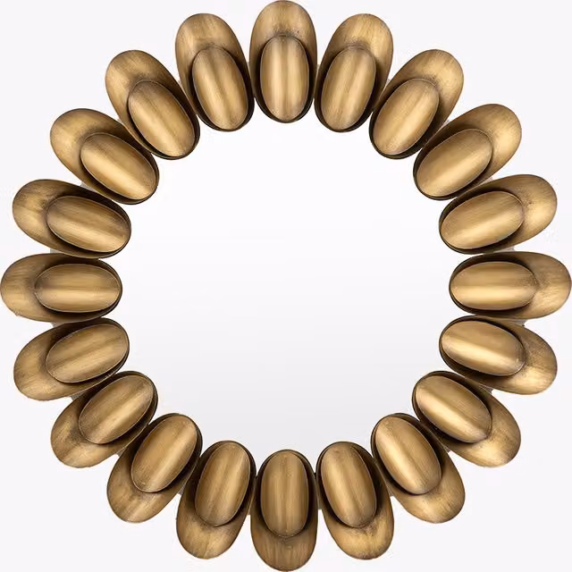Perch & Parrow Halo Round Gold Metal Wall Mirror