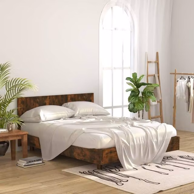 Berkfield Home Classic Bed Headboard in Smoked Oak, Brown, W: 160 cm, D: 1.5 cm, H: 80 cm – 1