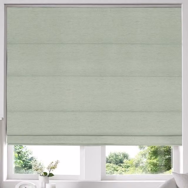 Simply Collection Iowa Silk Essence Made to Measure Blackout Roman Blind in Moonstone