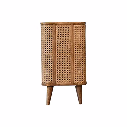 Artisan Furniture Mango Wood and Rattan Classic Cabinet, Brown – 6