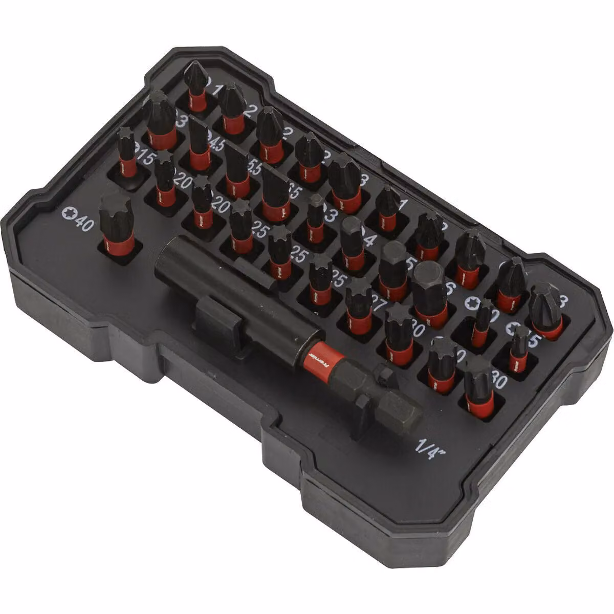 Loops 42 Piece Impact Grade S2 Steel Screwdriver Bit Set in Black with Plastic Storage Case – 2