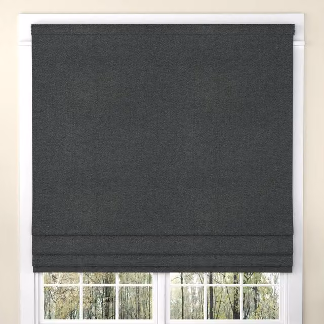 ANTE DECOR Aurora Made To Measure Blackout Roman Blind in Graphite Grey