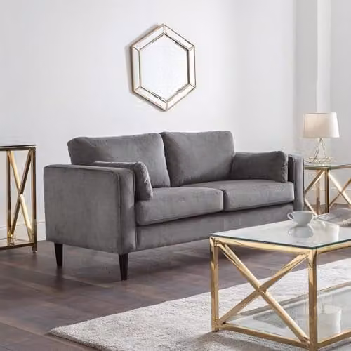 Julian Bowen Hayward 2 Seater Grey Fabric Sofa