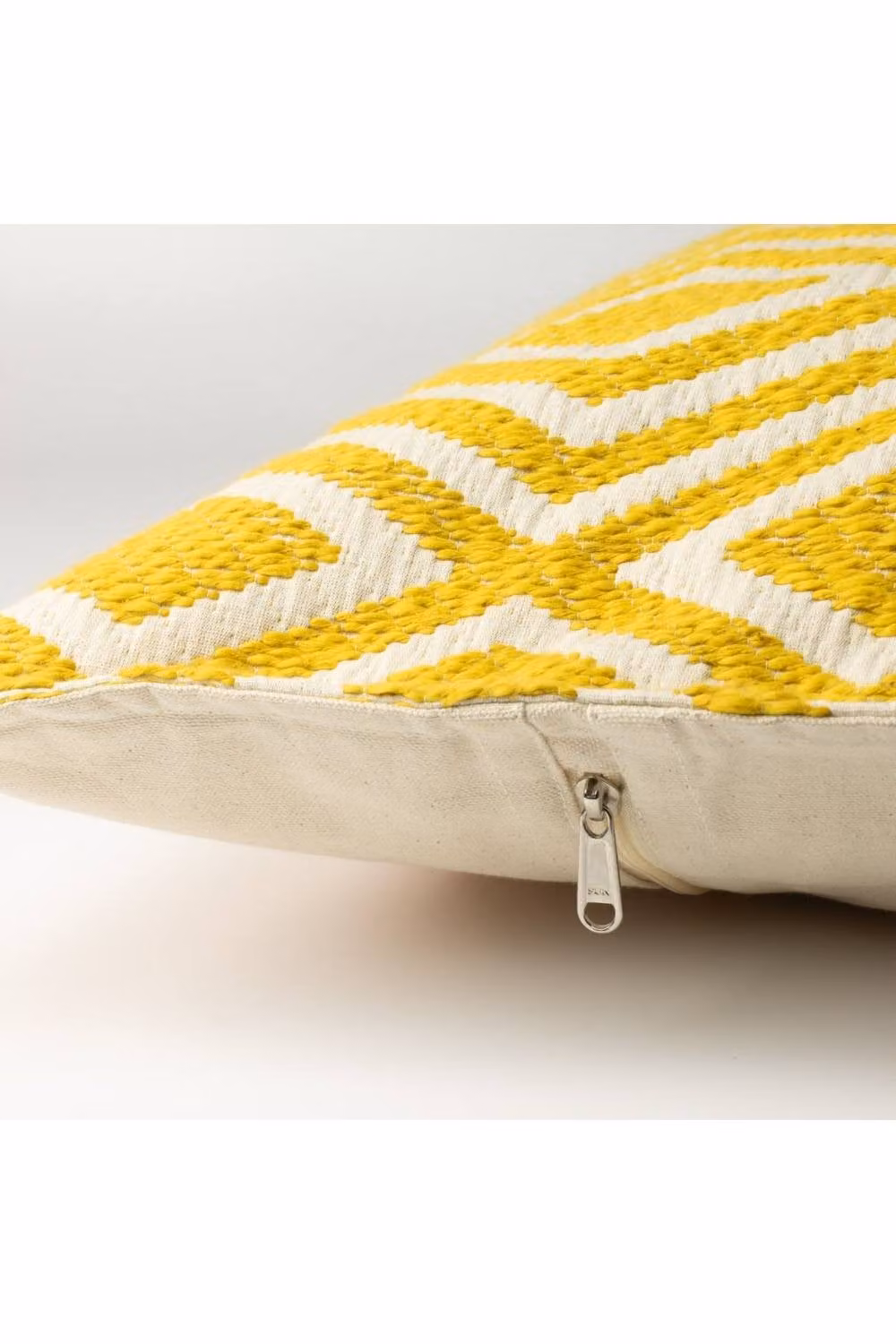 KDMD Mustard Diamonds Jumbo Cotton Cushion Cover in Yellow, W/D/H: 60 x 60 x 60 cm – 2