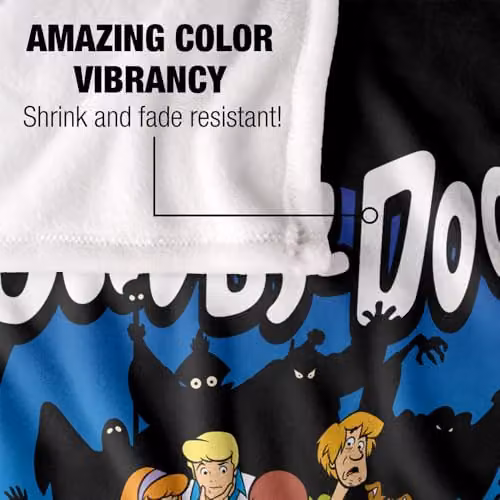 LOGOVISION Scooby Doo Ghost Silhouettes Super Soft Fleece Throw Blanket, Multicolour – 3