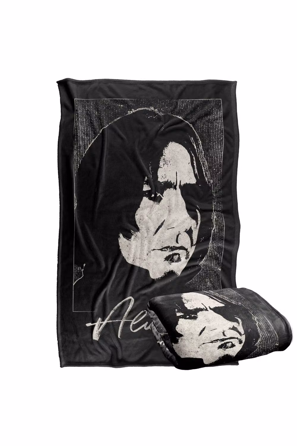 Warner Bros. Harry Potter Severus Snape Always Valentine Silky Touch Super Soft Fluffy Polyester Blanket in Black and Multicolour, Size: Large – 2