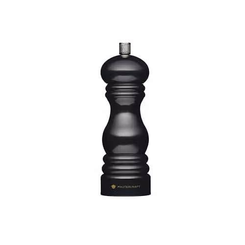 MasterClass Salt or Pepper Mill with Ceramic Mechanism, Black, Height: 17 cm – 1