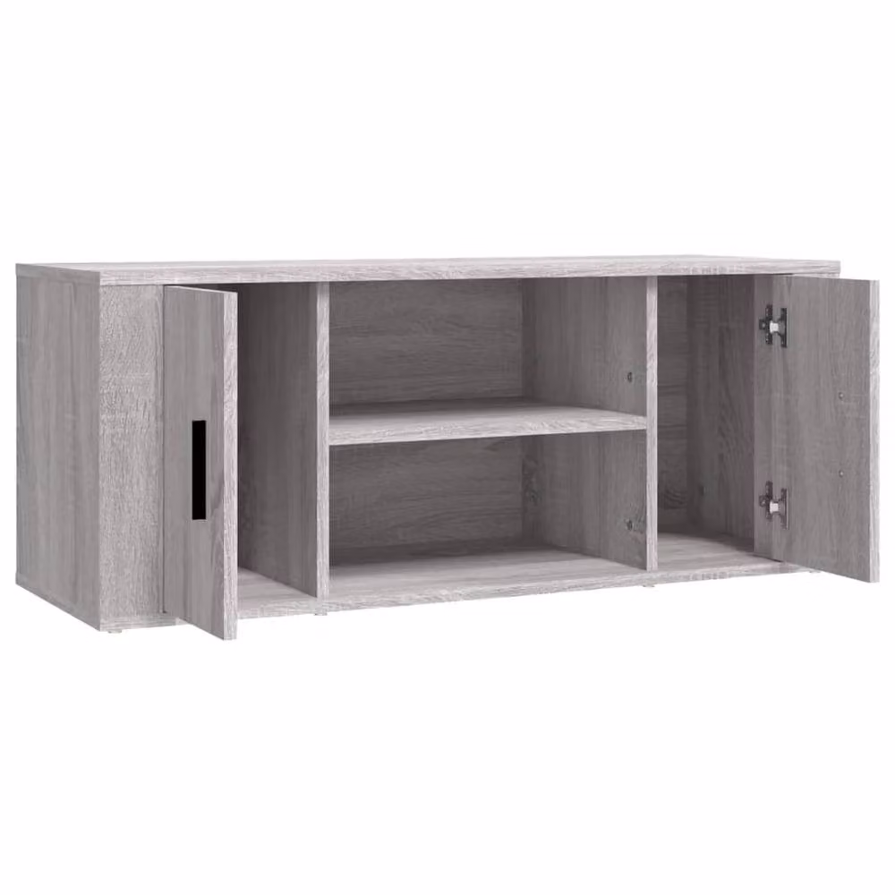 Berkfield Home Grey Sonoma TV Cabinet in Engineered Wood W/D/H: 100 x 35 x 40 cm – 4