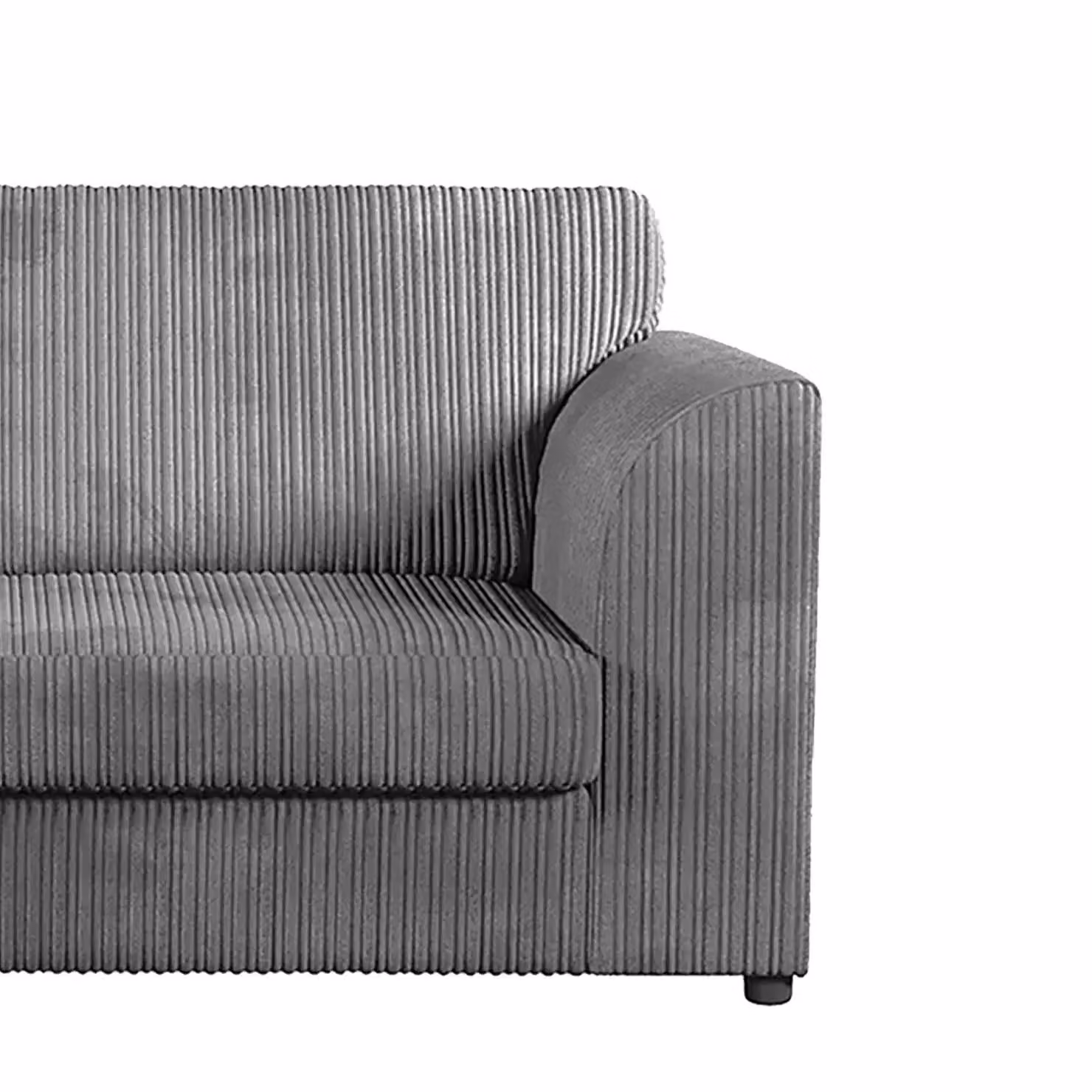 Furnishings For Less UK Luxor 5 Seat Left Hand Corner Sofa in Grey Jumbo Cord – 2