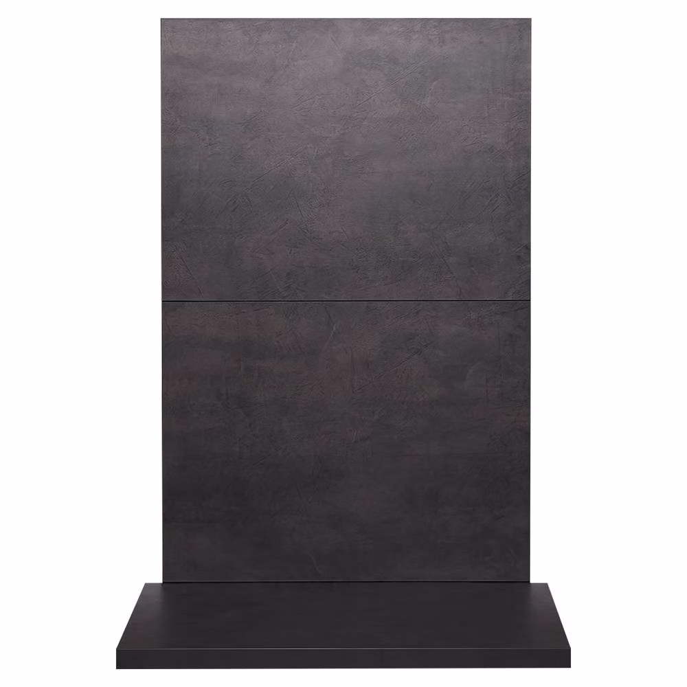 Acantha x2 Tile and Hearth Set in Charcoal Bronze Venetian Plaster Effect for Stoves – 2