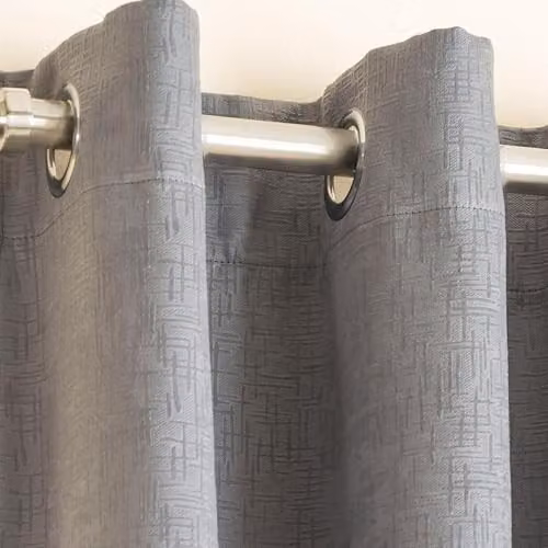 Enhanced Living Vogue Grey Silver Thermal Eyelet Curtains, W: 229 cm, D: 229 cm – 2
