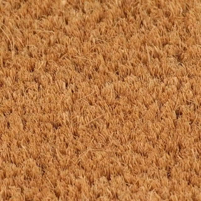 Berkfield Home Durable Semicircular Coir and PVC Door Mat, Brown, W: 90 cm, D: 60 cm