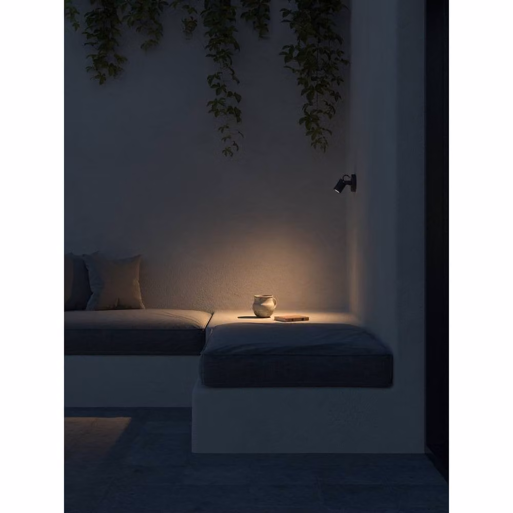 Netlighting Vista Black Faceted LED Outdoor Wall Display Light, 4.9W, 3000K Warm White, IP65 – 2