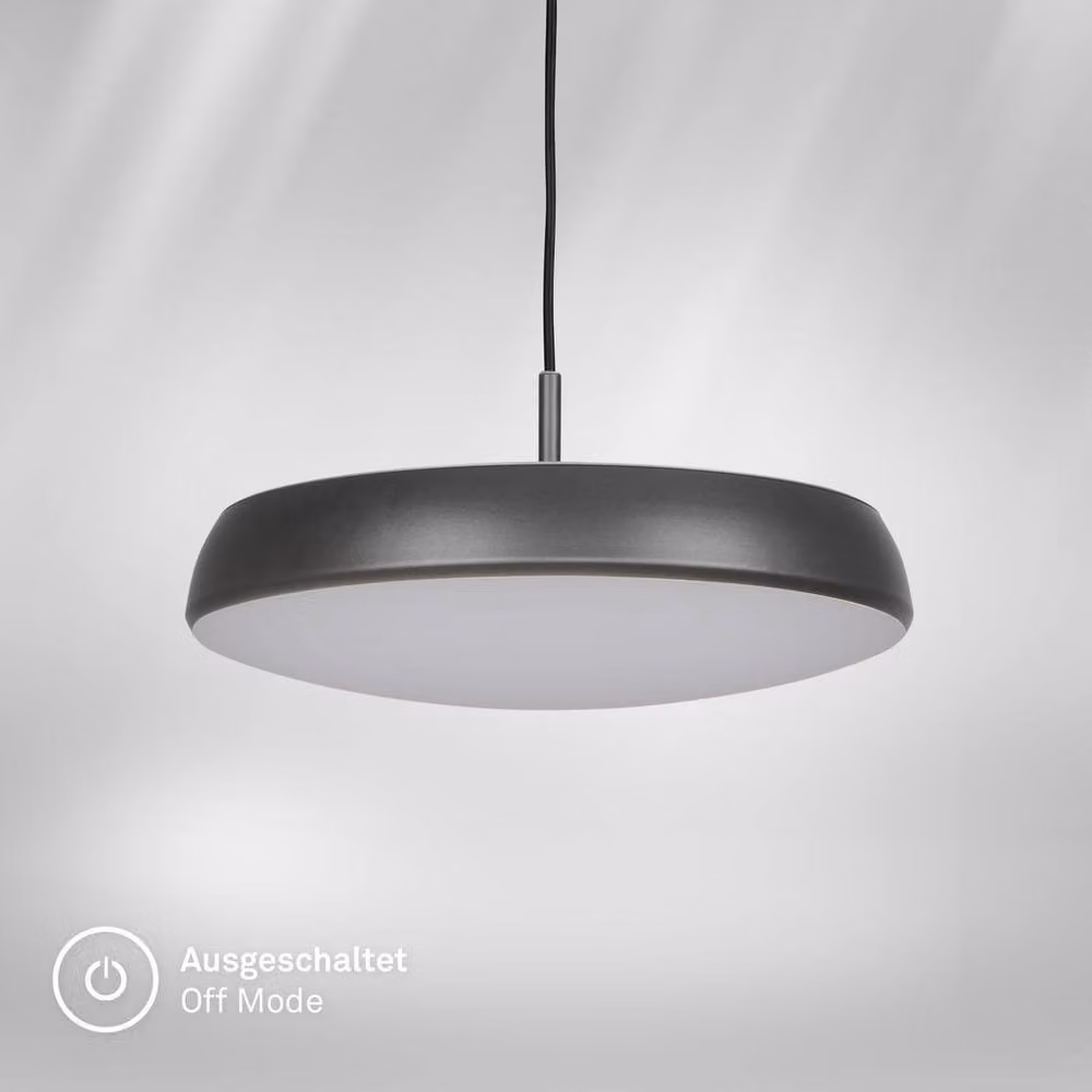 Briloner LED Pendant Light in Bronze and Black, Warm White 3000K, 14.5W, 1800lm, W/D/H: 35 x 35 x 120 cm – 3