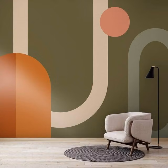 Superfresco Easy Oval Geo Pop Geometric Wall Mural in Multicolour, W: 300 cm, H: 280 cm – 1