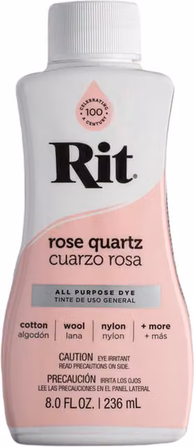 Rit All Purpose Fabric Liquid Dye for Natural Fibres in Rose Quartz Pink