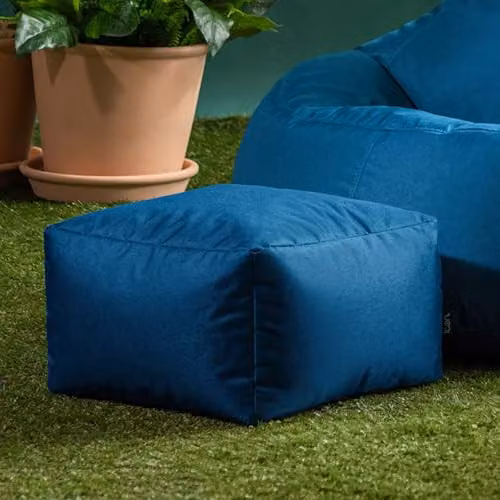 Bean Bag Bazaar Indoor and Outdoor Bean Bag Footstool in Petrol Green – 3