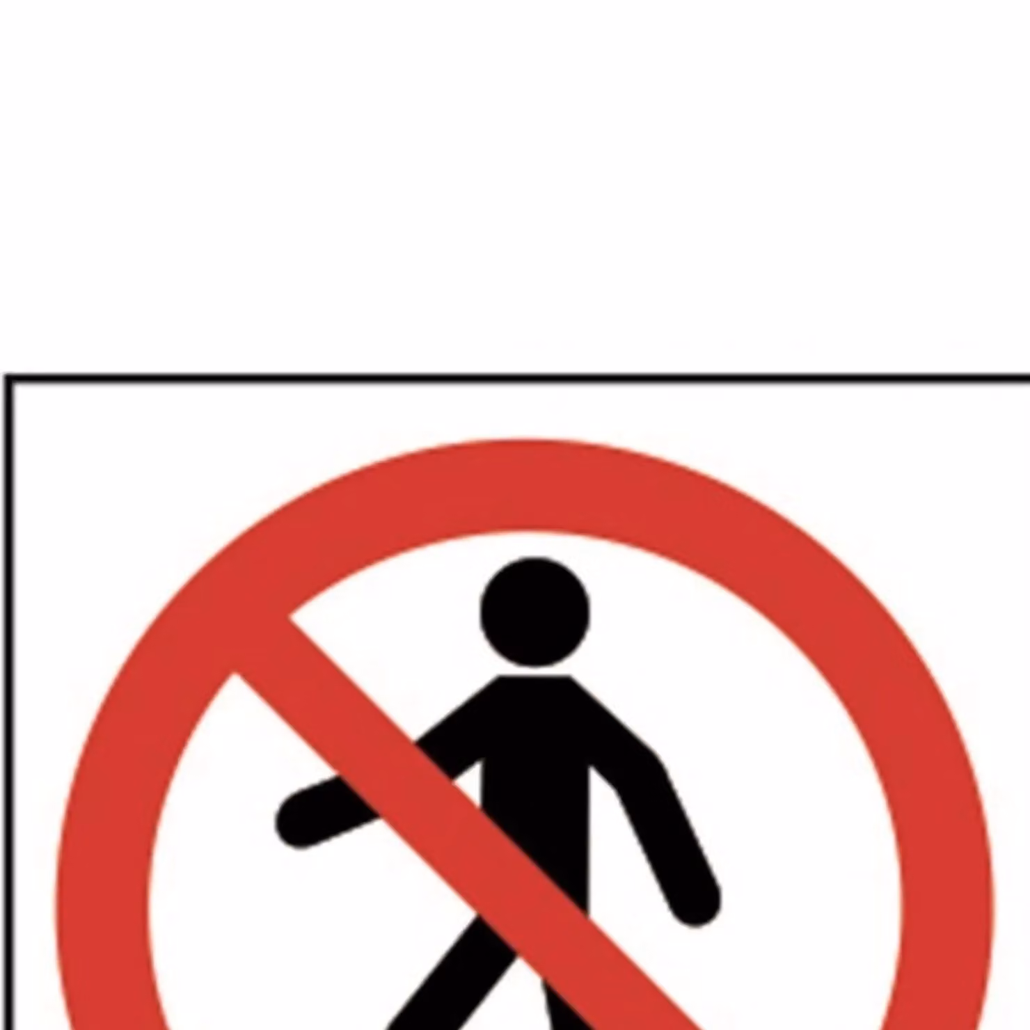 Multicolour Plastic Scan Sign: No Unauthorised Persons Beyond This Point (UK) – 2