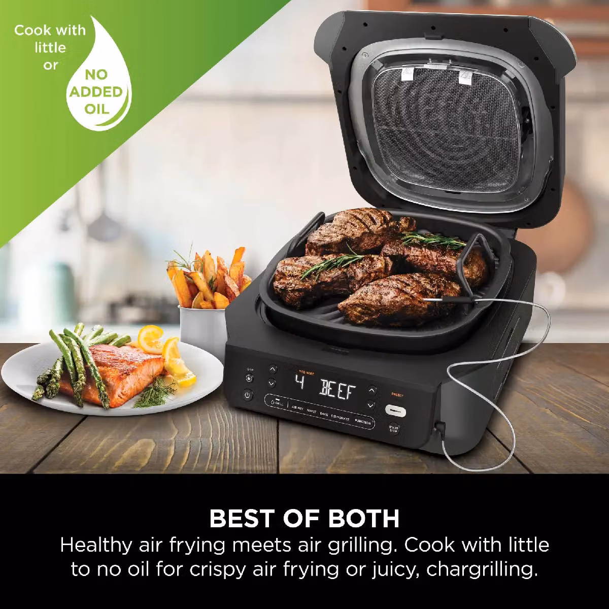 Ninja 5-in-1 Grill and Air Fryer EG351 in Silver – 3