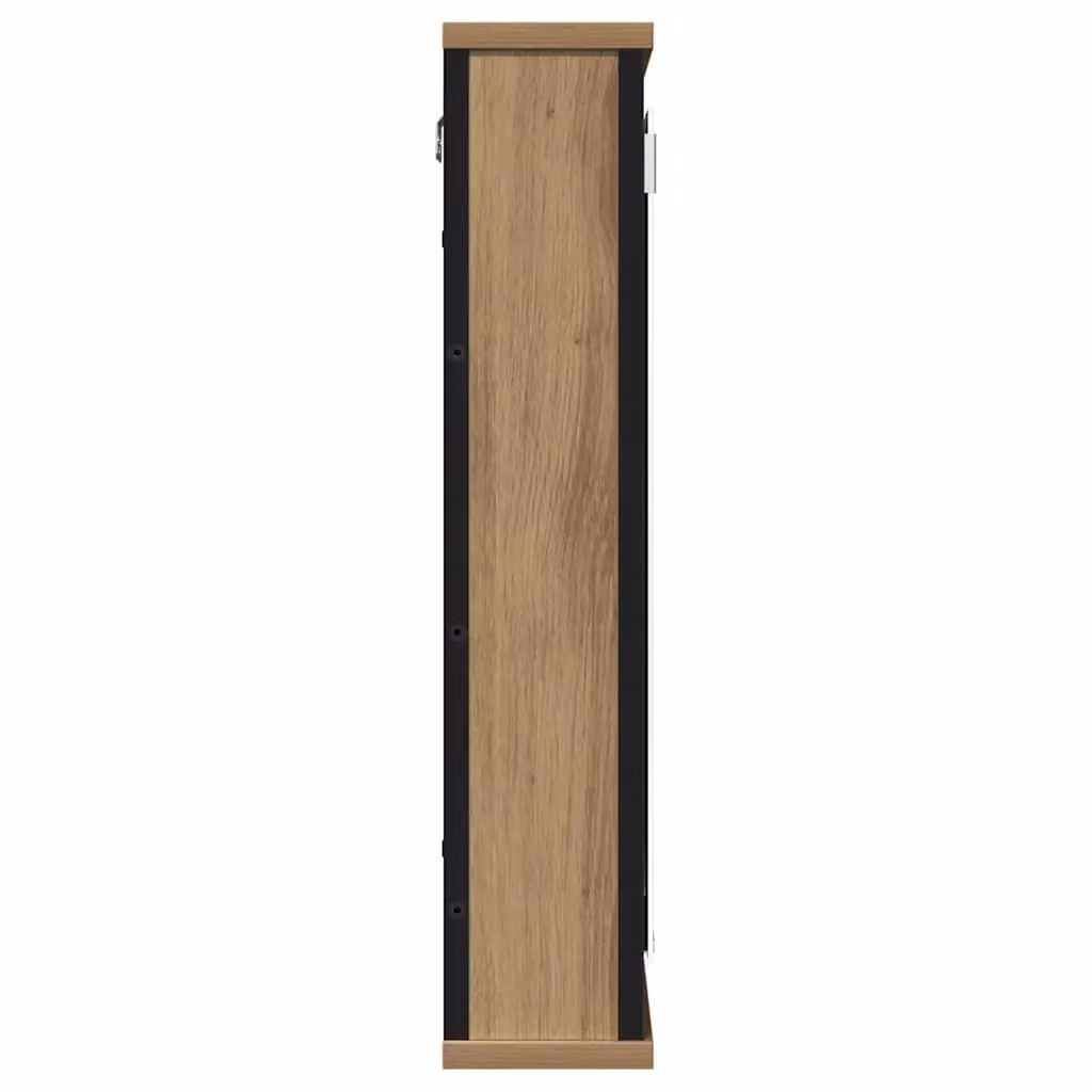 Berkfield Home Artisan Oak Bathroom Mirror Cabinet, Brown, W/D/H: 42 x 12 x 60 cm – 4
