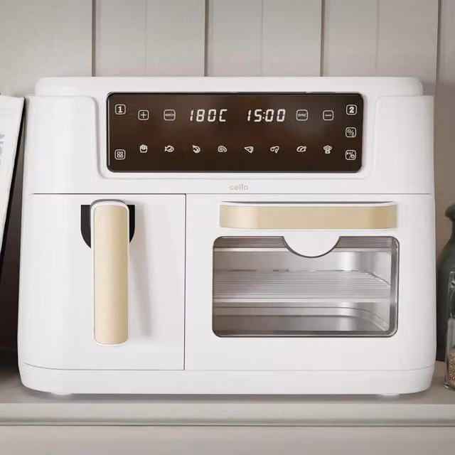 Cello Dual Zone Air Fryer and Home Oven in White